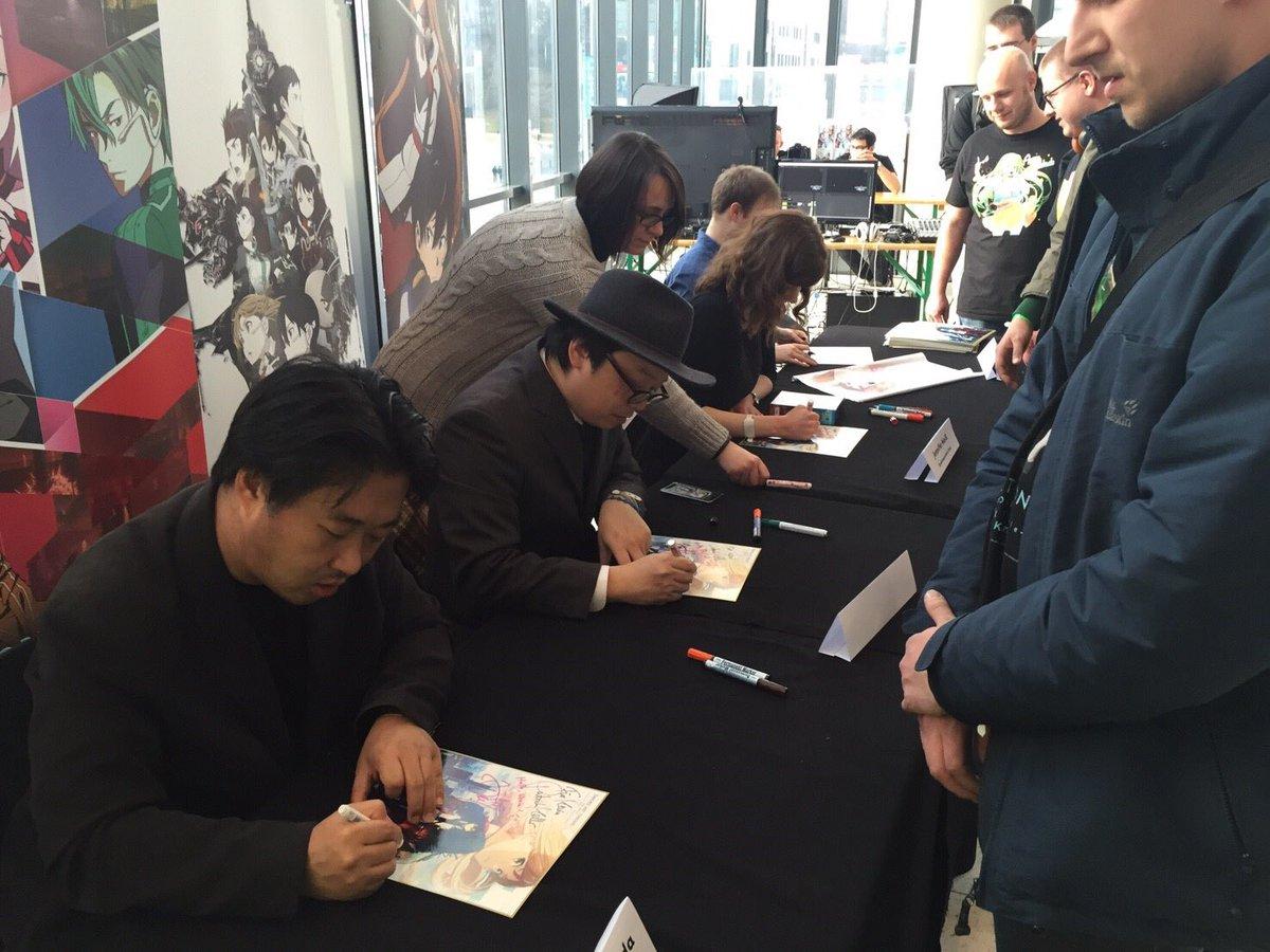 Autogrammstunde mit Shinichiro Kashiwada, Shingo Adachi, Jennifer Weiss und Patrick Keller